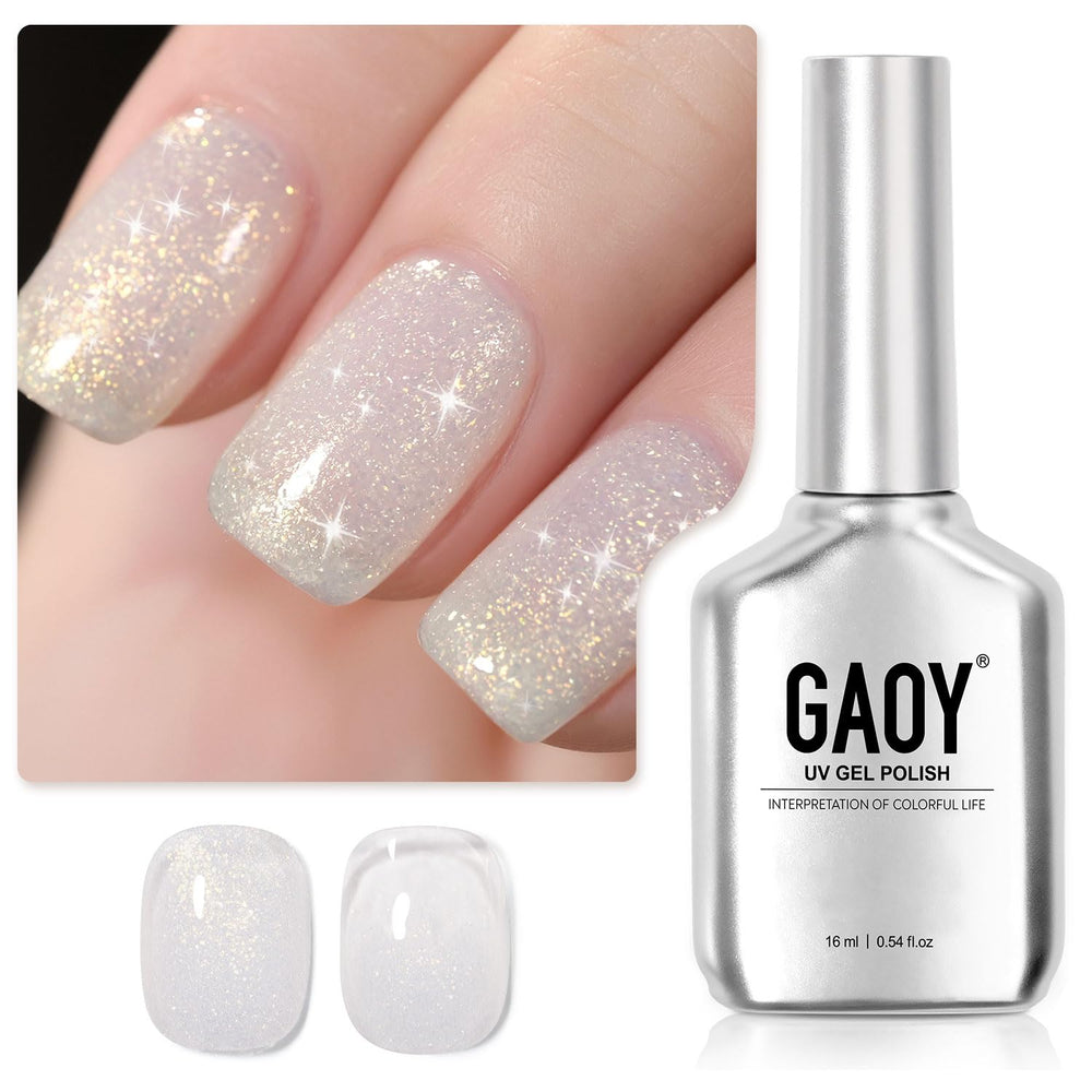 GAOY Esmalte gel jelly 16ml, acabado resplandeciente en casa.