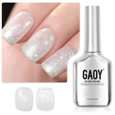 GAOY Esmalte gel con brillo translúcido: botella para manicura casera.
