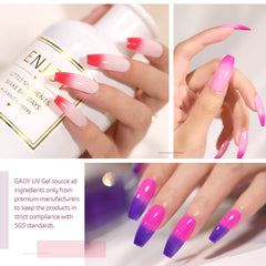 GAOY esmalte gel cambio de color violeta, efecto mate o brillante según la iluminación.