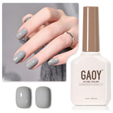 GAOY Esmalte gel gris, botella de 16ml para manicura duradera en casa.