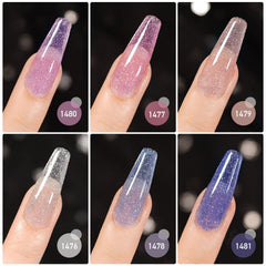 GAOY Jelly Glitter purpura, acabado jelly con brillo sutil.