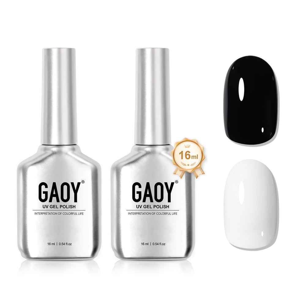 GAOY esmalte gel negro de 16 ml para color intenso y duradero en casa