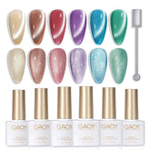 GAOY Esmalte Gel Ojo de Gato Brillo Galaxia, acabado deslumbrante.