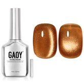 GAOY esmalte gel ojo de gato marrón en botella, efecto llamativo para uñas caseras