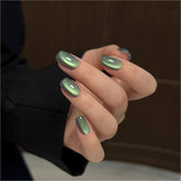 GAOY es esmalte gel ojo de gato verde 3898 Mossy Glade con efecto holográfico para uñas