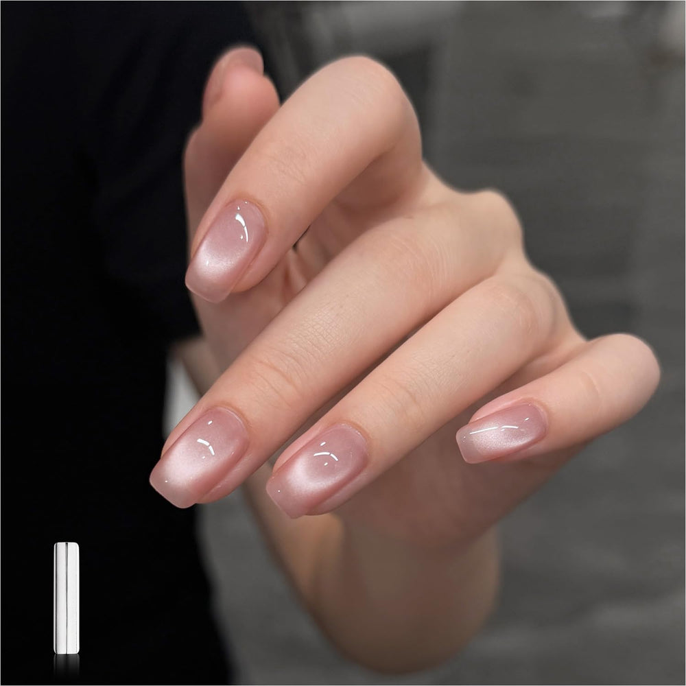 GAOY esmalte gel ojo de gato rosa; brillo deslumbrante para uñas.