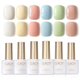 GAOY esmalte gel pastel primavera en 6 colores para manicura en casa.