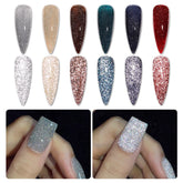 GAOY esmalte gel purpurina reflectante con brillo duradero para uñas.