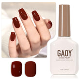 GAOY esmalte gel rojo 1008, color intenso para uñas duraderas