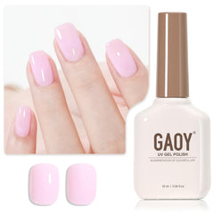 GAOY esmalte gel rosa bebé para uñas, acabado suave y uso doméstico.
