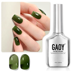 GAOY Jelly Gel para Uñas verde Everglade en botella, ideal para empezar en casa.