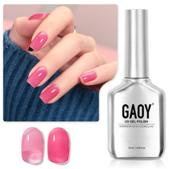 GAOY Jelly Gel Esmalte de gel: bote de 16 ml, tono rosa tulipán para casa