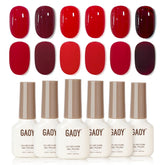 GAOY Festive Red Gel Nail Polish pack for vibrant salon-grade color at home.