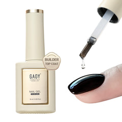 GAOY Builder Top Coat Gel: botella de 16 ml para brillo duradero en uñas de gel.