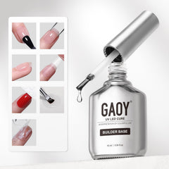 GAOY gel constructor claro en envase de 16 ml para uñas reforzadas