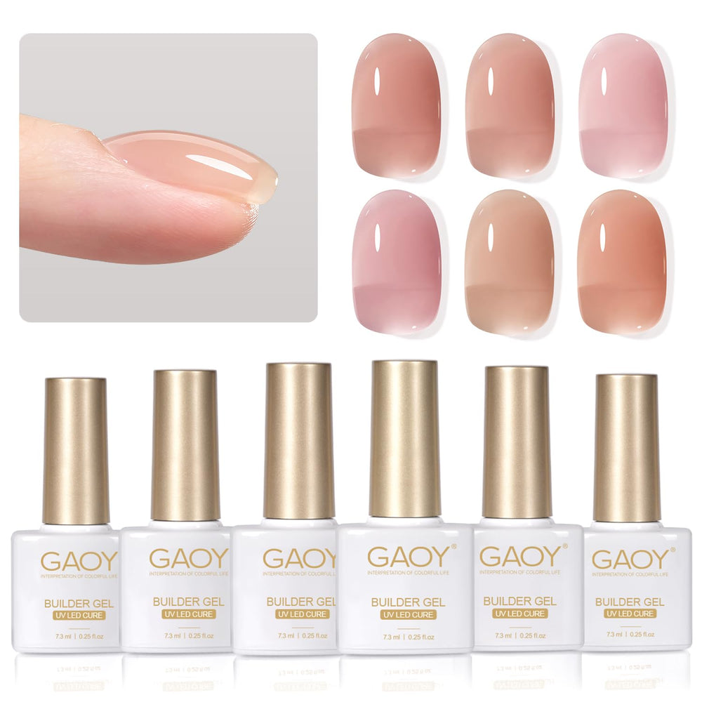 GAOY gel de construccion, 6 colores para uñas duraderas