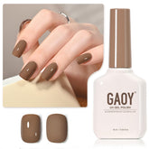 GAOY gel uñas marrón 2077, botella para color duradero.
