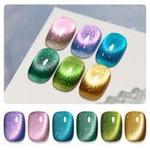 GAOY Gel uñas ojo de gato brillo uniforme para manicura duradera