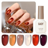 GAOY Jelly Brown: botellas de esmalte gel para un acabado profesional en casa.