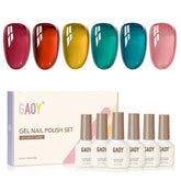 GAOY Jelly Gel esmalte rosa translúcido para acabado suave y brillante.