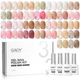 GAOY Jelly Gel Kit: palette de 30 coloris gel pour une manucure personnalisée à domicile.