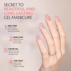 GAOY Jelly Gel set nude para un look discreto y versátil.