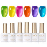 GAOY Jelly Neon Gel esmalte verde translúcido para uñas, ideal para looks veraniegos