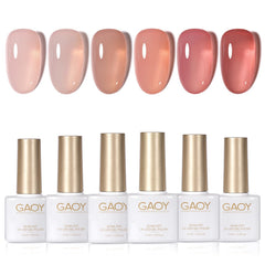 GAOY Jelly Nude Gel: botellas de esmalte gel translúcido para un acabado natural en casa