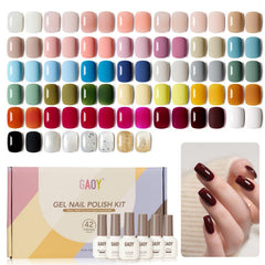 GAOY kit esmalte gel, colección de 39 colores, para manicuras versátiles en casa.