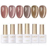 GAOY kit esmalte ojo de gato bosque puesta del sol para uñas en casa