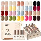 GAOY kit gel uñas: paleta de 20 colores para estilos duraderos y brillantes.