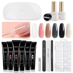 GAOY kit poly gel con luz UV para cuidado de uñas en casa