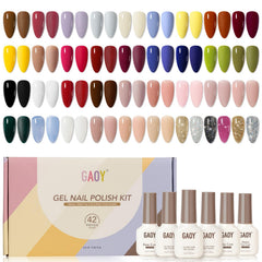 GAOY kit vernis gel 42 pièces : palettes brillantes pour fini éclatant