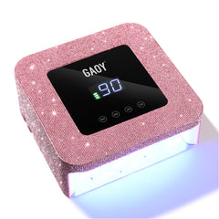 GAOY lámpara UV LED inalámbrica con acabado rosa diamante para uñas gel