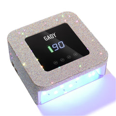 GAOY lámpara UV LED para uñas con estilo diamante, libertad sin cables para manicuras.