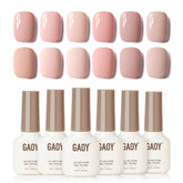 GAOY Macarons gel uñas tono durazno rosado, ideal para look suave en casa