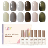 GAOY Milky Black Gel nude cremoso para uñas elegantes.