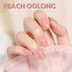 GAOY Peach Oolong: muestra de color translúcido para look suave.