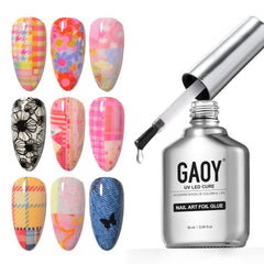 GAOY pegamento para láminas de uñas, transferencia rápida y clara