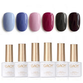 GAOY set esmalte gel morado con 6 colores para manicura en casa