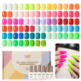 GAOY set de esmaltes gel 42 piezas para manicuras duraderas y coloridas
