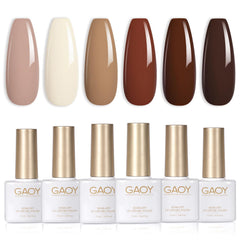GAOY set esmalte gel blanco, acabado brillante y secado rápido