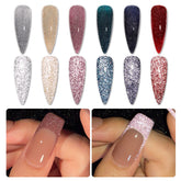 GAOY vernis gel réfléchissant ensemble 6 couleurs, idéal pour une manucure durable à domicile.