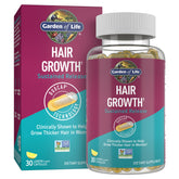 Garden of Life Hair Growth DuoCaps en botella con cápsulas para cabello más saludable