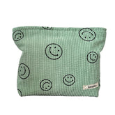 Gardsell sac cosmétique velours vert, ouverture facile pour un rangement pratique.