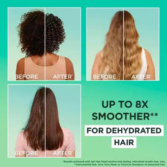 Garnier Fructis Aloe Vera Alimento Capilar, aplicación en cabello mojado para hidratación rápida.