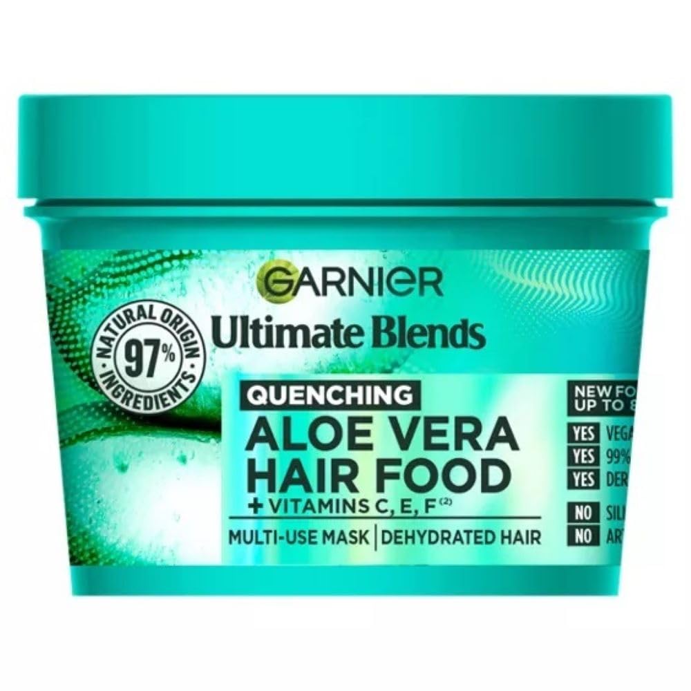 Garnier Fructis Aloe Vera Alimento Capilar, bote 400 ml, hidrata cabello y cuero cabelludo.