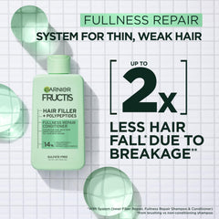 Garnier Fructis Acondicionador de volumen, crema suave para el cabello.