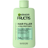 Garnier Fructis Acondicionador de volumen, frasco visible.