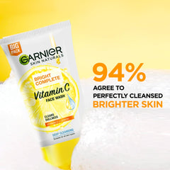 Garnier Limpiador facial iluminador, espuma cremosa que deja sensación limpia.